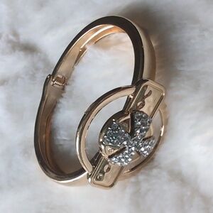 Gold Cross Clamp Bracelet